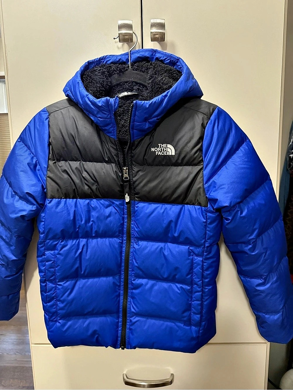 The North Face Kids Hooded Jacket -Blue & Black size Medium- 10/12